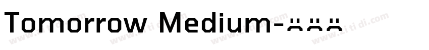 Tomorrow Medium字体转换